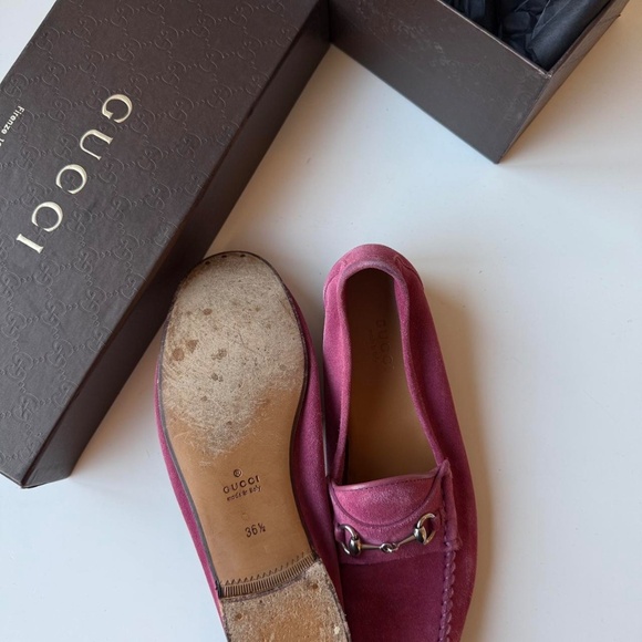 Gucci suede horsebit loafers – pink, 36.5 - Picture 3 of 8